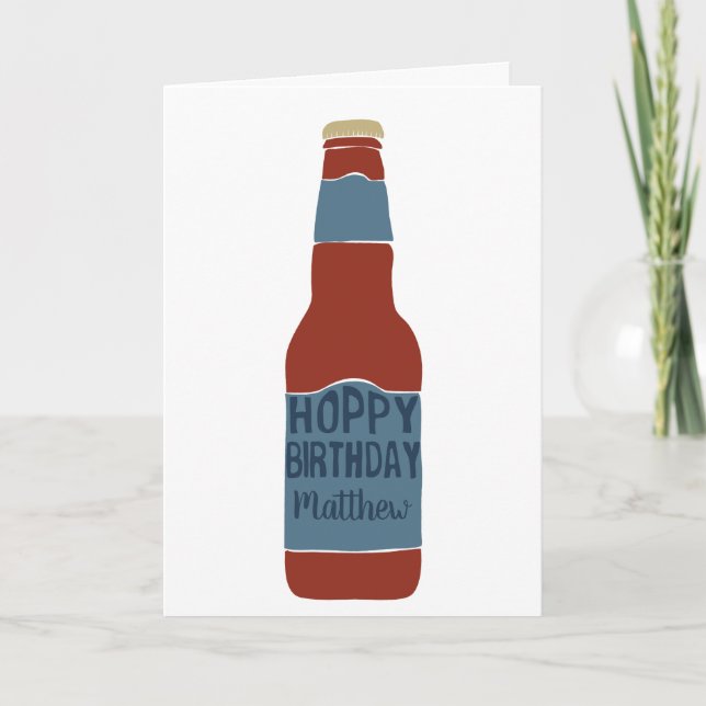 Tarjeta Amantes de la cerveza personalizada Cumpleaños fel (Anverso)
