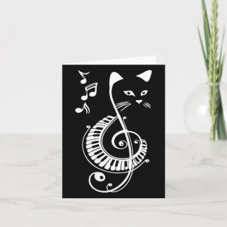 Tarjeta Amantes de la Música y Animales Gatos Musicales Fe