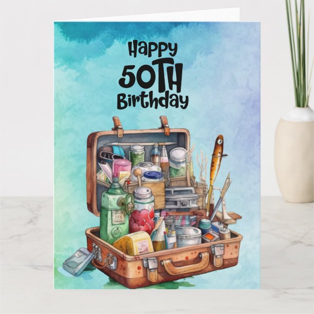 Tarjeta Amantes de la pesca 50 años (Anverso)