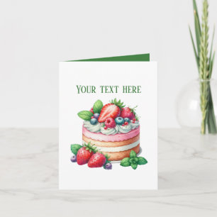 Tarjeta Amantes de la tarta de Cute Bakery personalizable