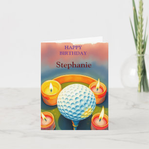 Tarjeta Amantes de las Bolas de Golf Feliz Cumpleaños