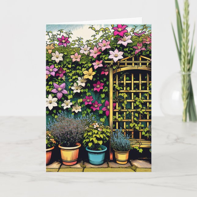 Tarjeta Amantes de las plantas y los jardines Cumpleaños (Anverso)