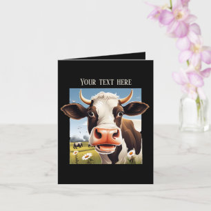 Tarjeta Amantes de las vacas divertidas personalizable