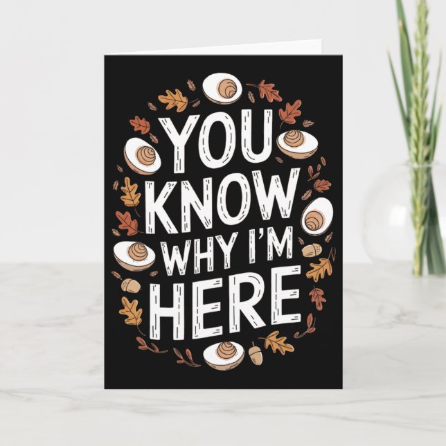 Tarjeta Amantes de los huevos rellenos divertidos del día  (Anverso)