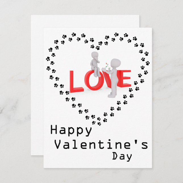 Tarjeta Amantes de los perros (Anverso / Reverso)