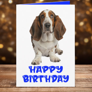 Tarjeta Amantes de los perros de cumpleaños de Basset Houn