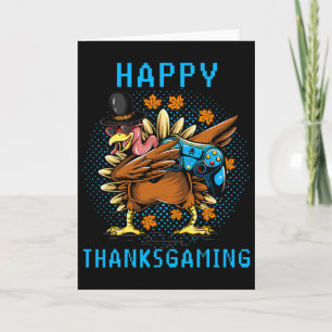 Tarjeta Amantes de los Videojuegos Pavo Pilgrim Dabbing Fe