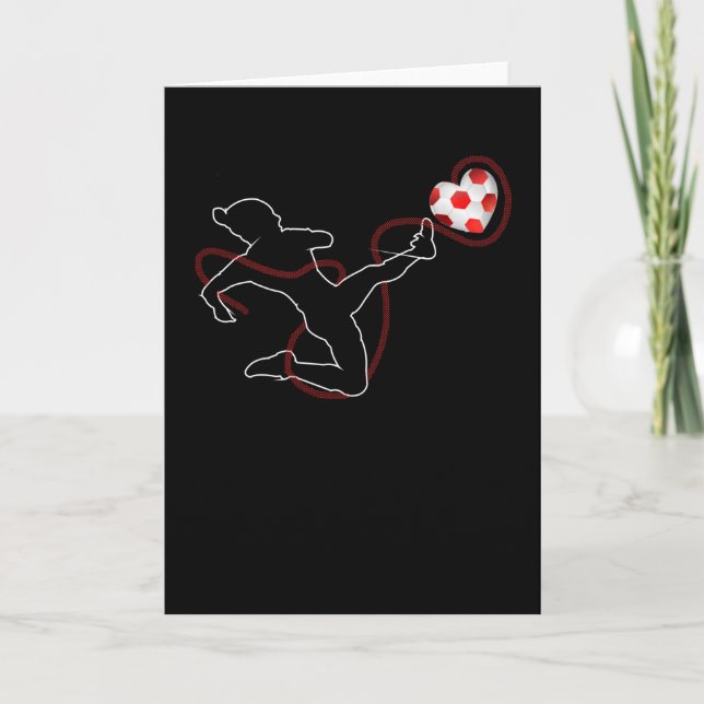 Tarjeta Amantes de Love Heart Soccer Valentine Gift (Anverso)