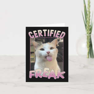 Tarjeta Amantes de Memes de Gatos Lindos Friquis Certifica