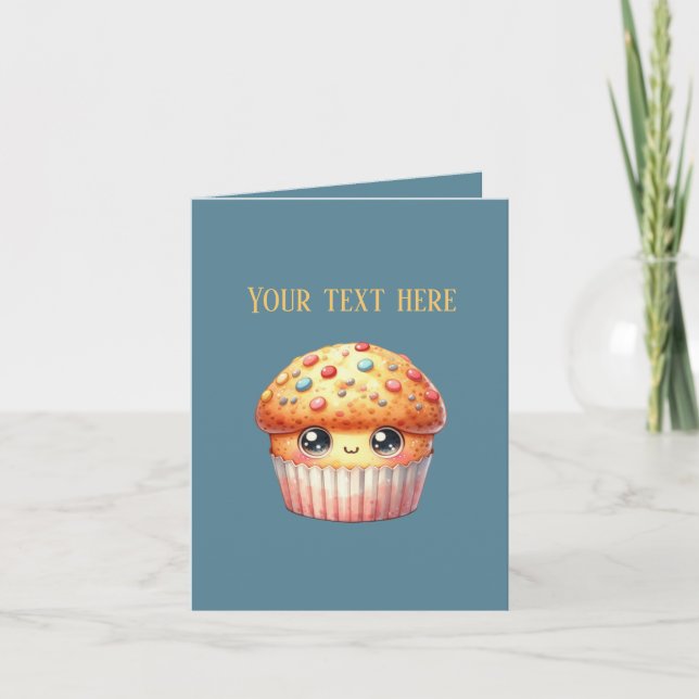 Tarjeta Amantes de muffins lindos Vendedores de panadería  (Anverso)