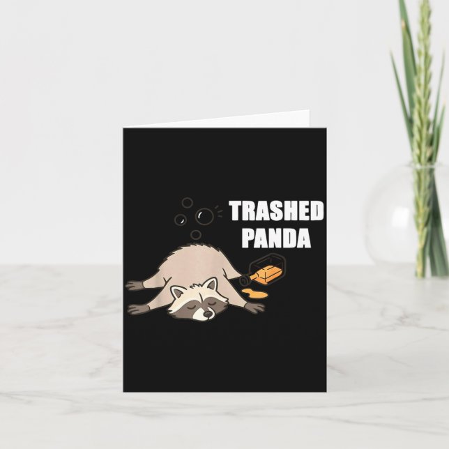 Tarjeta Amantes de Panda Borracho Mapache Destrozado Diver (Anverso)