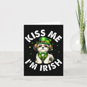 Tarjeta Amantes de perros Shih Tzu Bésame Soy Irlandés Div