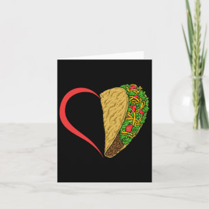 Tarjeta Amantes de Taco Heart Taco Martes Cinco De Mayo Ta