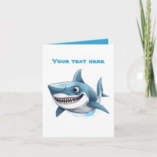 Tarjeta Amantes de tiburones geniales agregan texto