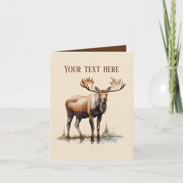 Tarjeta Amantes del alce lindo añaden texto (Anverso)
