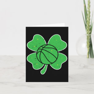 Tarjeta Amantes del baloncesto Clove St Patricks Day Kids