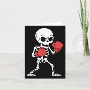 Tarjeta Amantes del boxeo en Skeleton espeluznantes Boxeo 