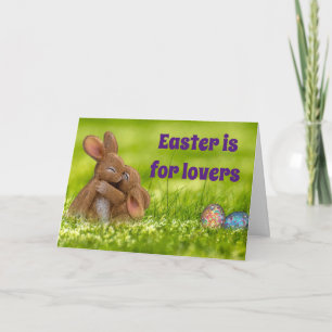 Tarjeta Amantes del conejo de Pascua