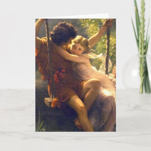 Tarjeta Amantes del ~ de la primavera en la pintura del
