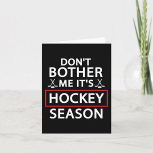 Tarjeta Amantes del deporte de hockey divertidos no me mol