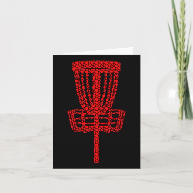 Tarjeta Amantes del Disc Golf Corazones de San Valentín Am (Anverso)
