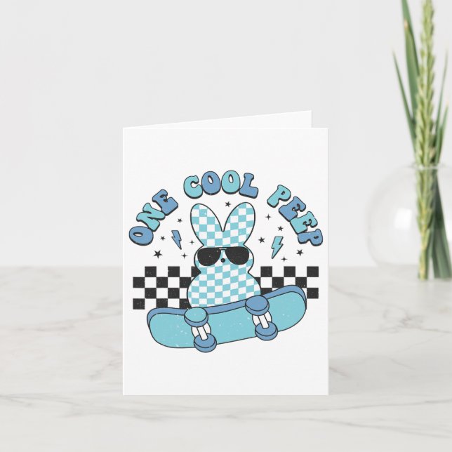 Tarjeta Amantes del Guay One Bunny Happy Easter Day Skateb (Anverso)