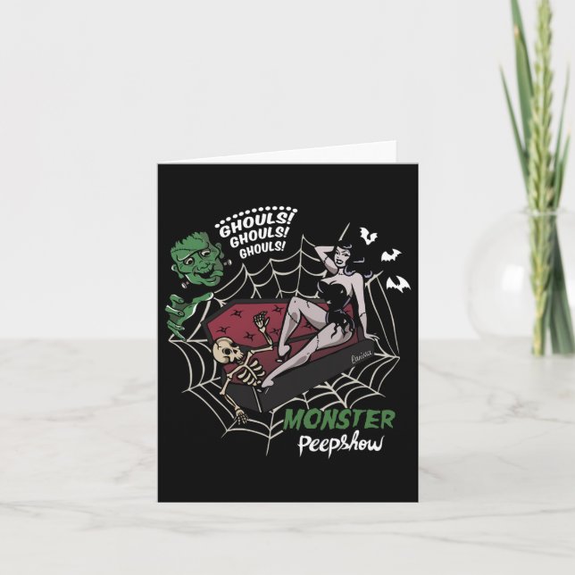 Tarjeta Amantes del Monstruo de Frankenstein Divertido Mon (Anverso)