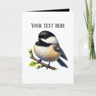 Tarjeta Amantes del pájaro carbonero lindo