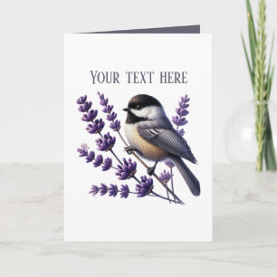 Tarjeta Amantes del pájaro carbonero lindo