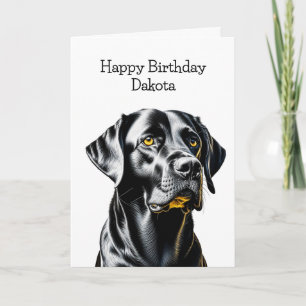 Tarjeta Amantes del perro del laboratorio negro   Cumpleañ