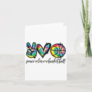 Tarjeta Amantes del Sketll Peace Love Tie Dye Cute Sketll