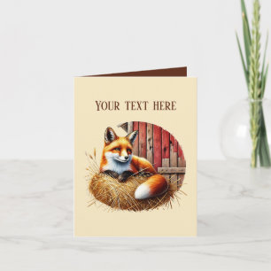 Tarjeta Amantes del zorro lindo agregan texto 