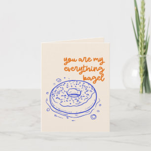 Tarjeta Amantes Divertidos de Bagel San Valentín Amor En B