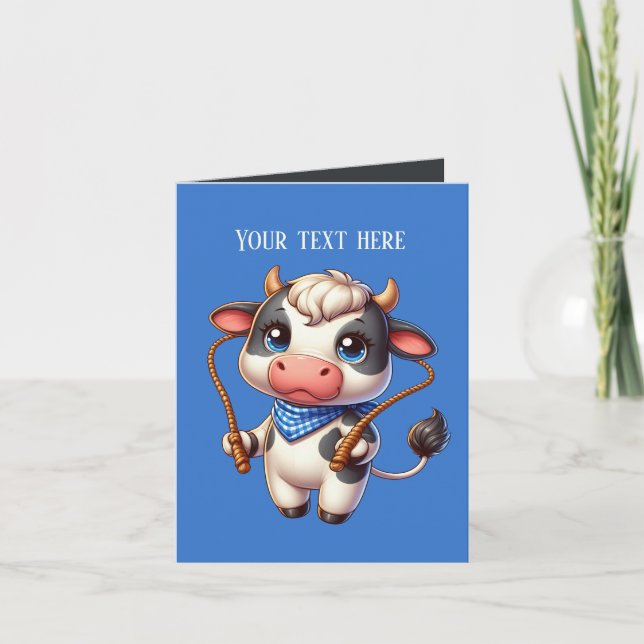 Tarjeta Amantes divertidos de las vacas personalizable (Anverso)