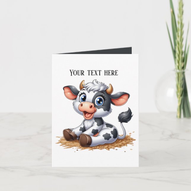 Tarjeta Amantes divertidos de las vacas personalizable (Anverso)