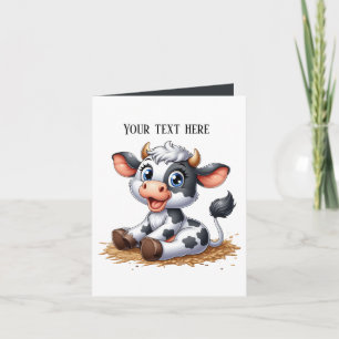 Tarjeta Amantes divertidos de las vacas personalizable