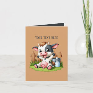 Tarjeta Amantes divertidos de las vacas personalizable