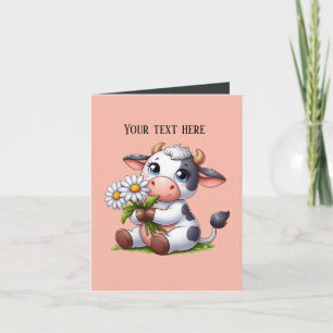 Tarjeta Amantes divertidos de las vacas personalizable