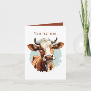 Tarjeta Amantes divertidos de las vacas personalizable