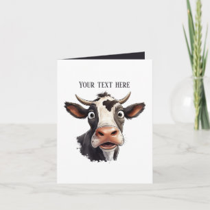Tarjeta Amantes divertidos de las vacas personalizable
