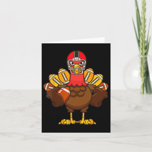 Tarjeta Amantes divertidos del pavo y el fútbol
