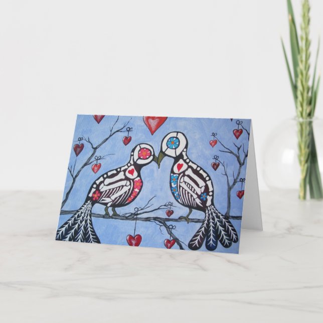 Tarjeta Amantes en el Día de los Muertos en el Árbol del C (Anverso)