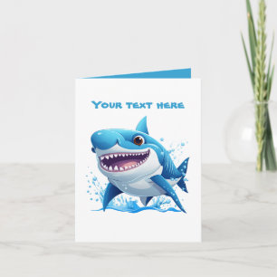 Tarjeta Amantes geniales de los tiburones agregan texto 