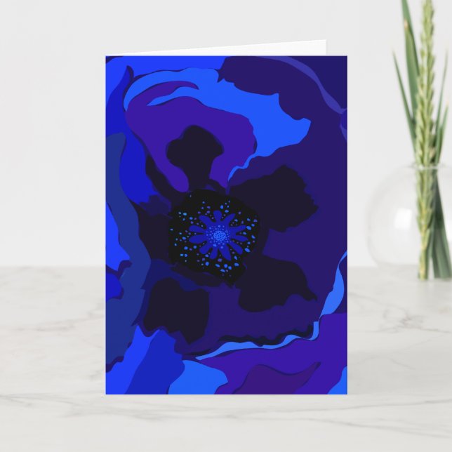 Tarjeta Amapola azul (Anverso)