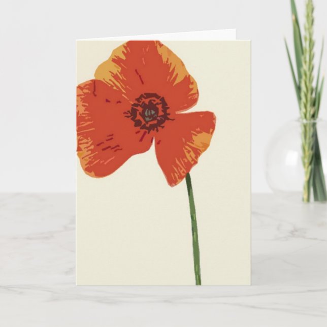 Tarjeta Amapola roja (Anverso)