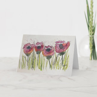 Tarjeta Amapolas Bailarinas