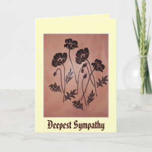 Tarjeta Amapolas del terciopelo del vintage