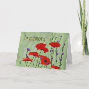 Tarjeta Amapolas personalizadas en memoria