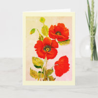 Amapolas rojas en bellas artes