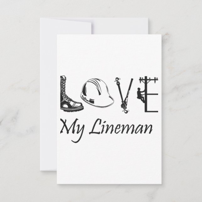 Tarjeta Amar a mi Lineman (Anverso)